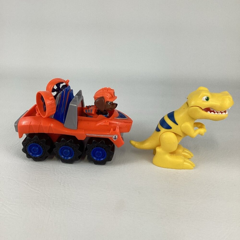 Paw Patrol Dino Rescue Pup Zuma Action Figure Deluxe Vehicle T-Rex Dinosaur Lot - Picture 6 of 7